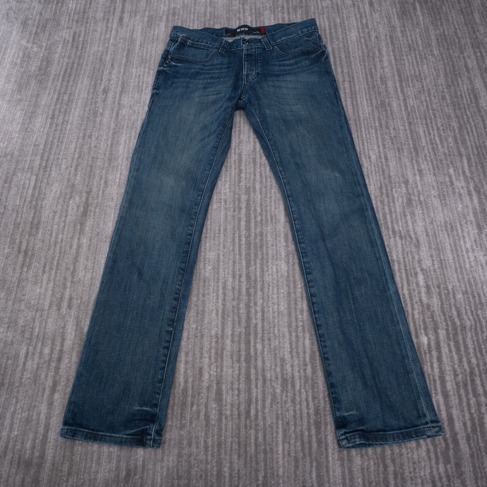 KR3W KSLIM Jeans Men 30W Fit 31x30.5 Blue Excellent Slim Fit Stretch Denim Pants